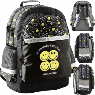 Viackomorový školský batoh Paso čierny, Odtiene žltej a zlatej, Multicolor, 19 rokov